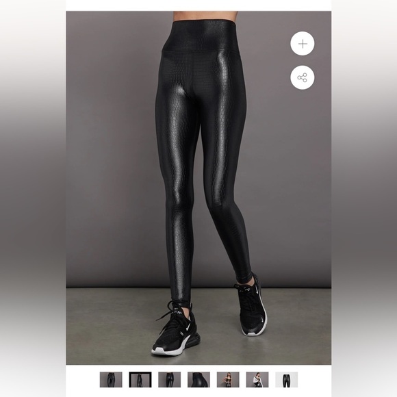 Carbon38 Pants - Carbon38 High Rise 7/8 Legging in Crocodile Takara Shine Medium